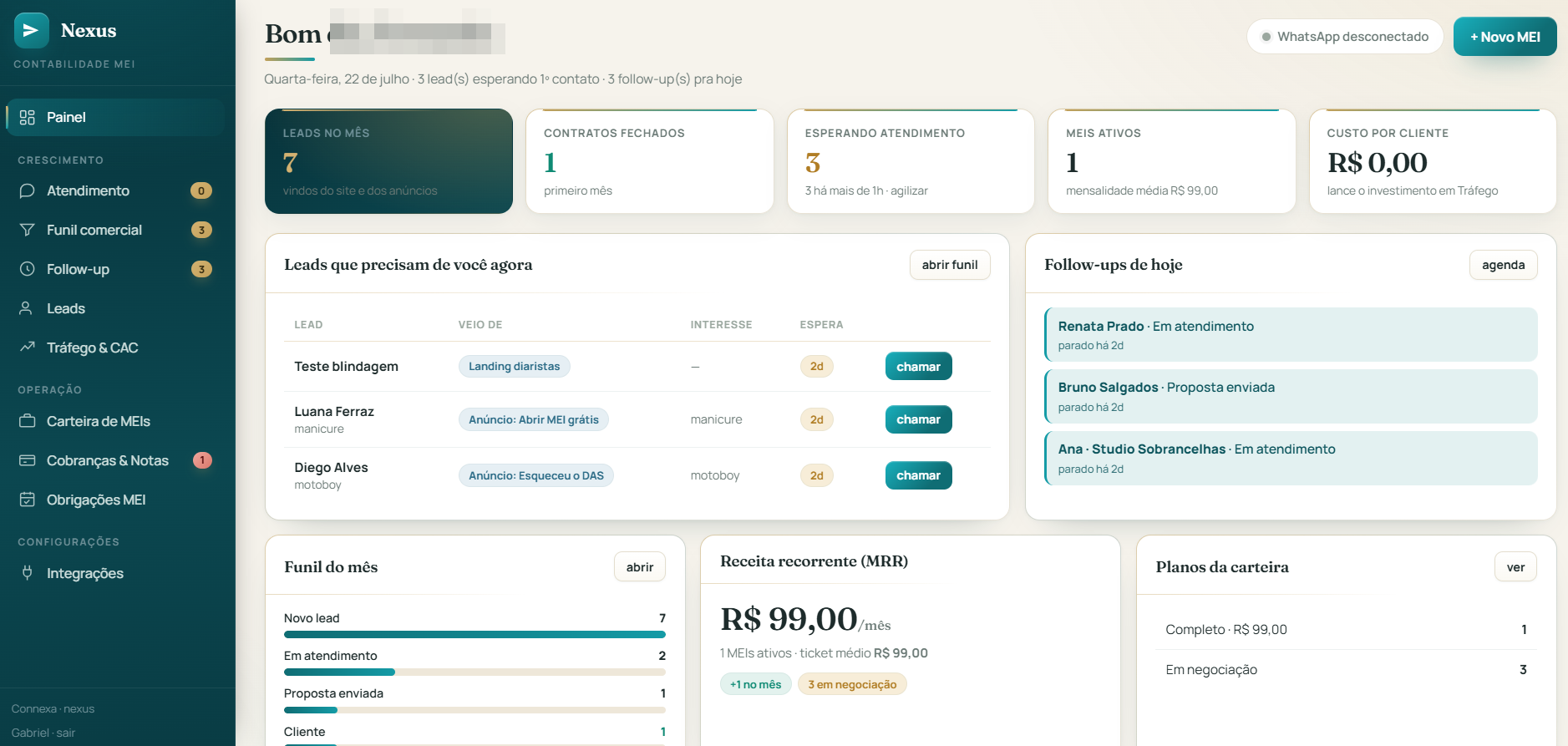 CRM de contabilidade e MEI